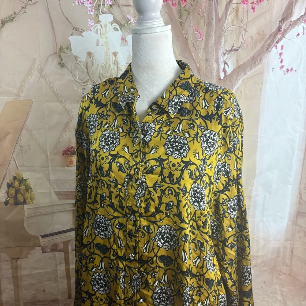 NEW Johnny Was MIEL DE LUNE VELVET BACK OVERSIZED SHIRT - Picture 4 of 13